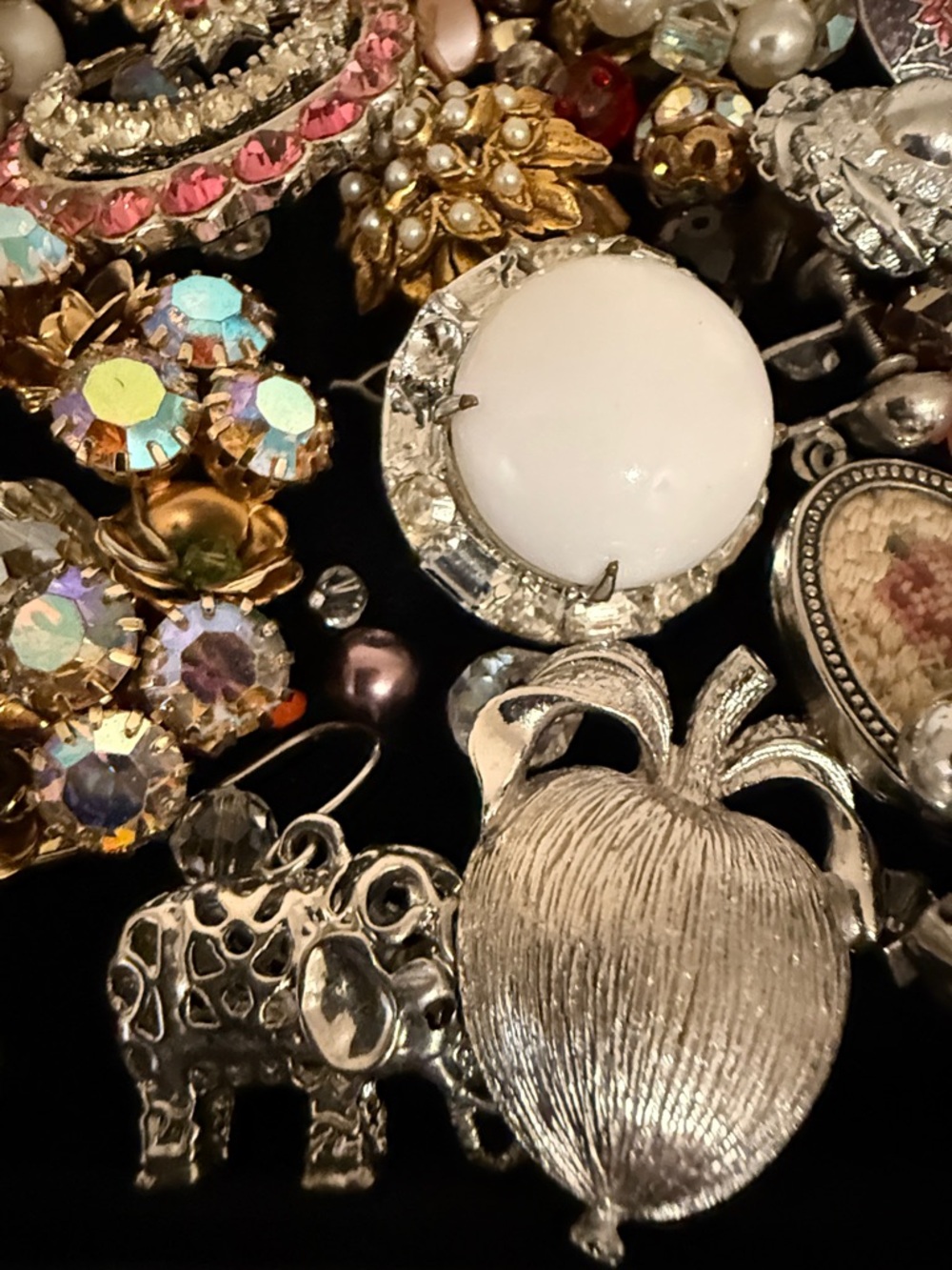 Stunning vintage craft lot art wear repair harvest design jewelry parts wowza - Picture 12 of 17